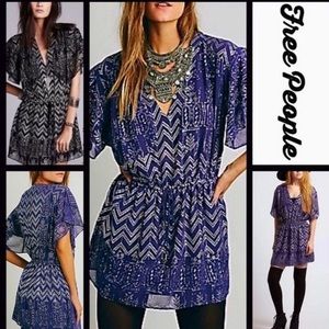 Free People Love Your Chaos Dress in plum/silver